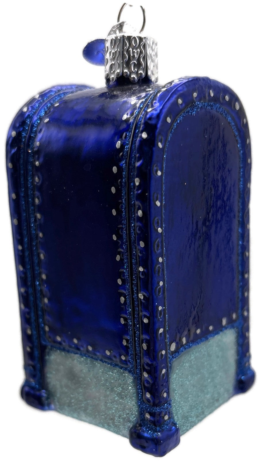 Old World Christmas Mail Box Blue Postal Glass Christmas Ornament OWC 360946
