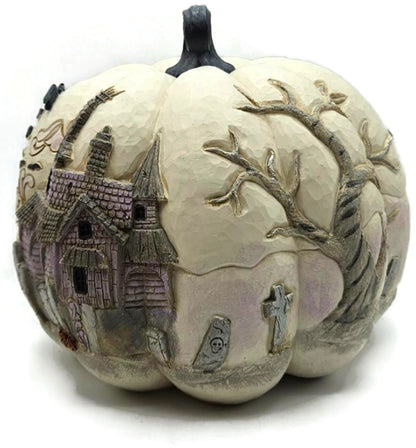 Jim Shore Heartwood Creek A Little Batty Pumpkin Enesco Halloween Decor Figurine5