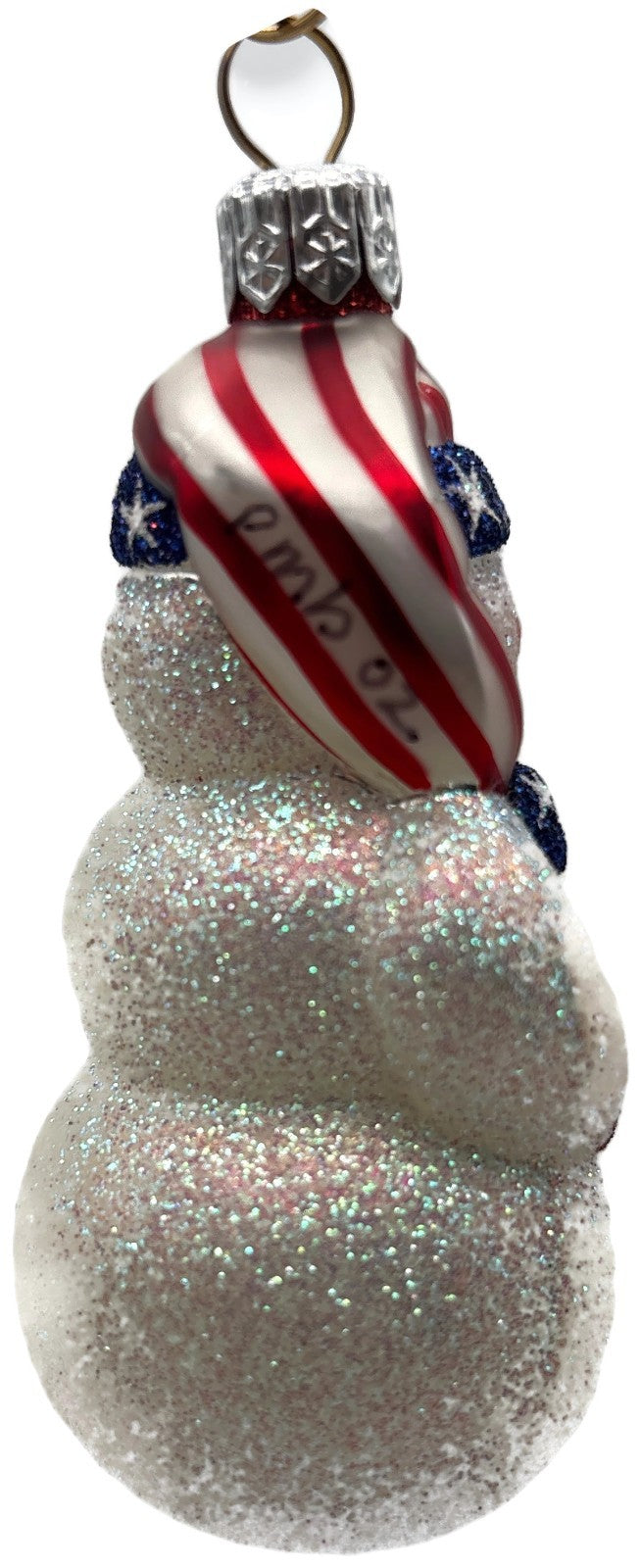 Patricia Breen Loving Snowman Patriotic Star Striped Christmas Ornament 21145