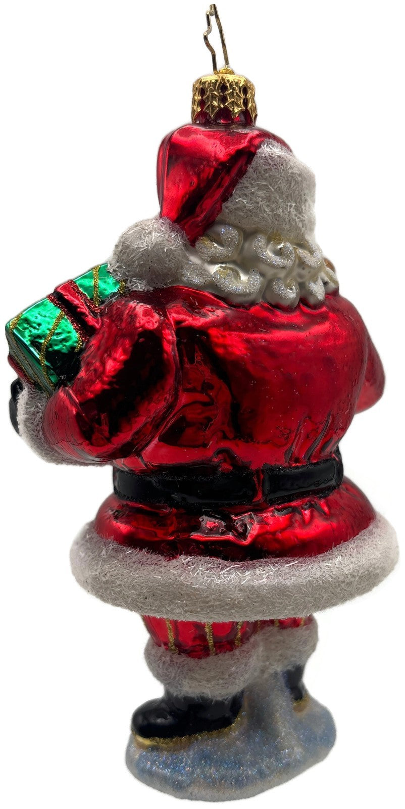 Christopher Radko 2021 The Gift of Teddy Santa Bear Glass Ornament 10206179
