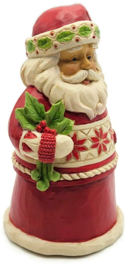 Jim Shore Nordic Holly Berry Noel Santa Red Pint Sized Christmas Decor Figurine1