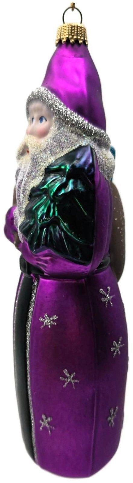 Larry Fraga Father Christmas Purple Snowflakes Tree Santa Claus Ornament7