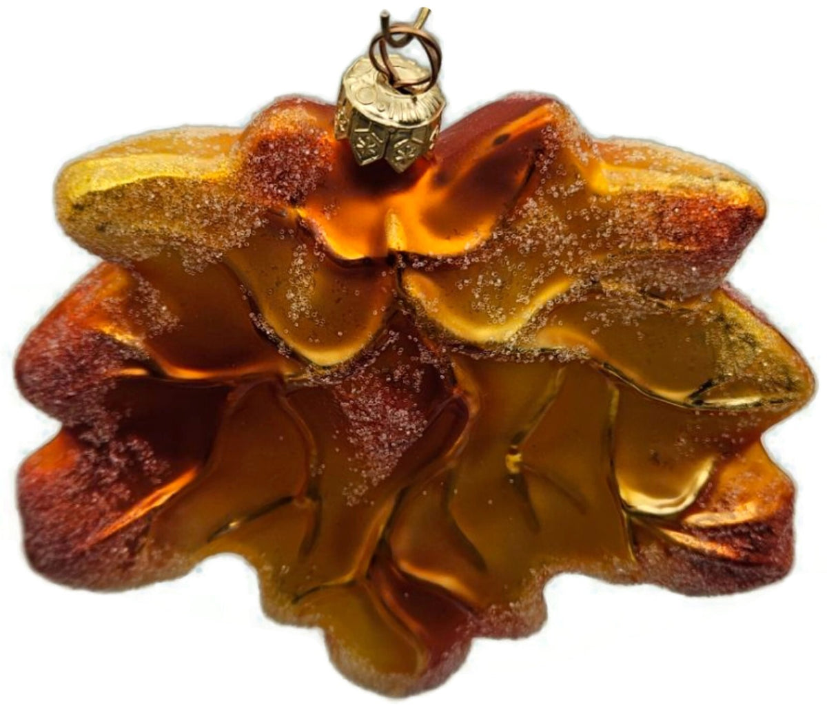 Christopher Radko Maple Frost Orange Large Leaf Fall Christmas Ornament 98-489-08