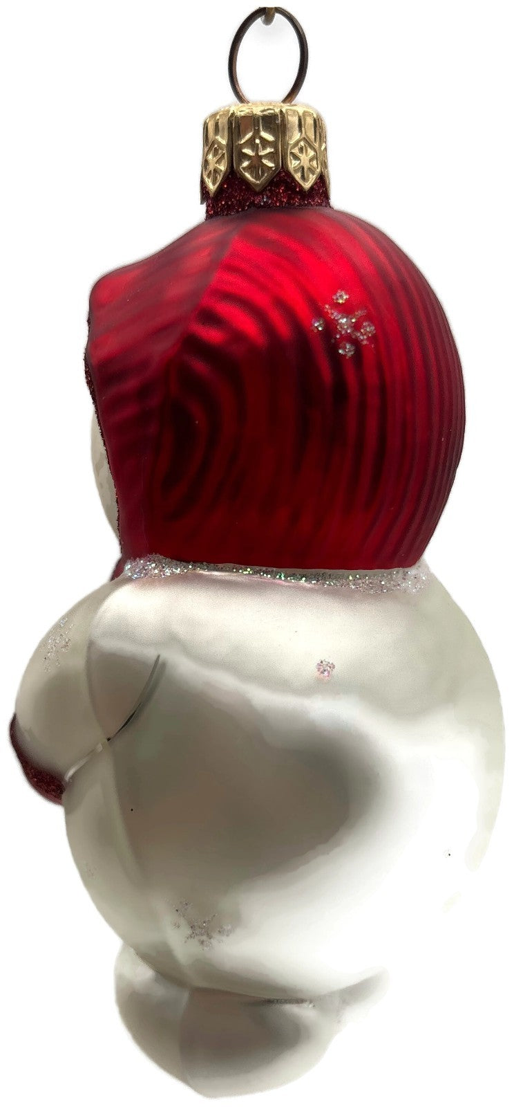 Patricia Breen Snowbaby Red Snowflakes Glass Snowman Christmas Ornament 99365