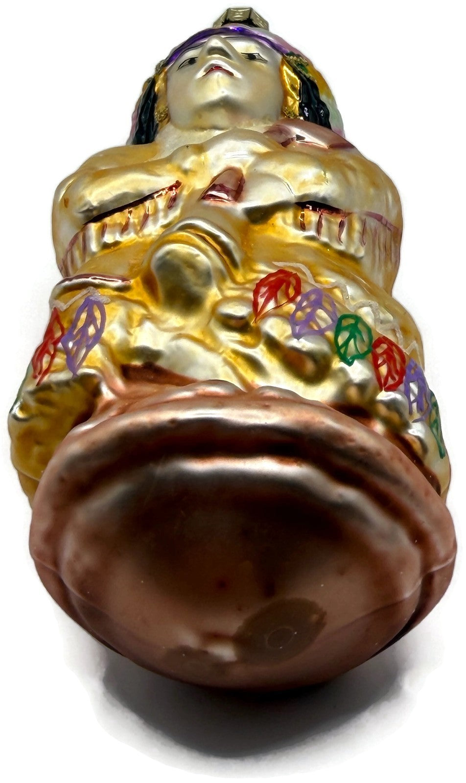 Christopher Radko Sitting Bull Indian Chief Glass Christmas Ornament 91 107 013