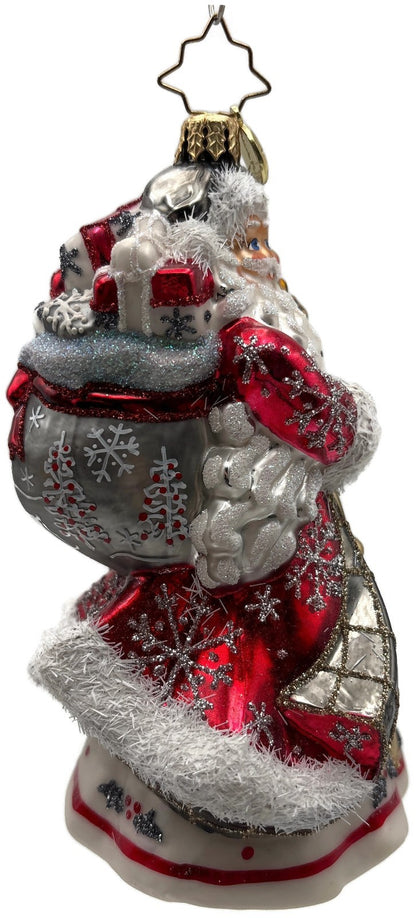 Christopher Radko Winter Splendor Santa Glass Christmas Tree Ornament 10217406