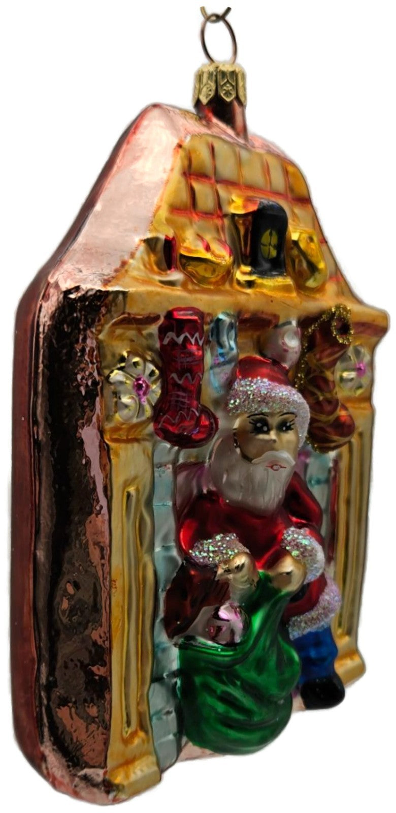 Christopher Radko Return Engagement Santa Fireplace Christmas Ornament 96-151-02