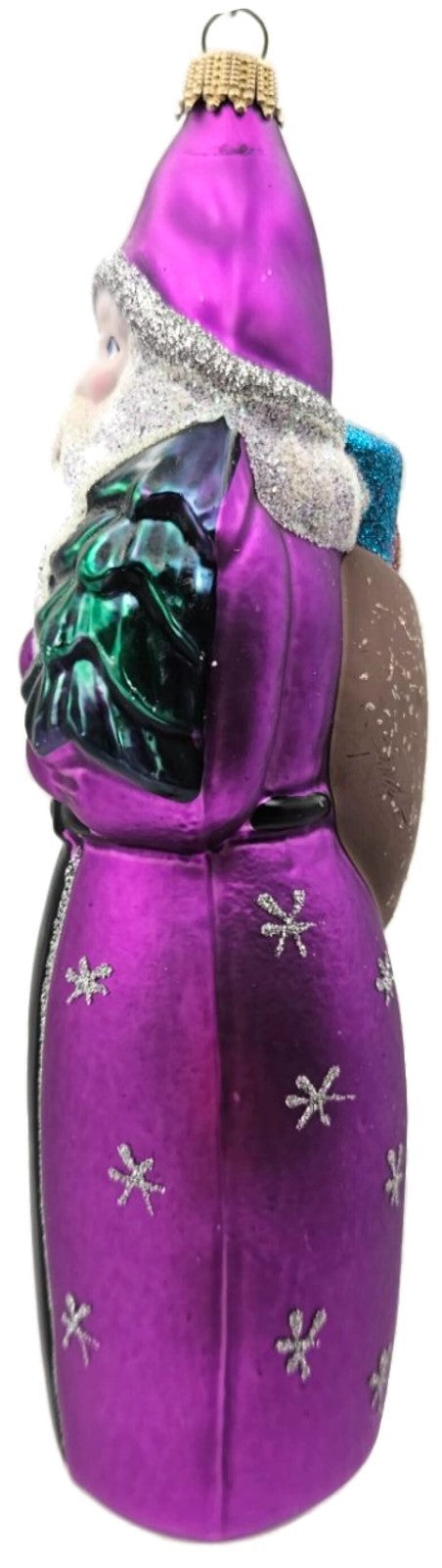 Larry Fraga Father Christmas Purple Snowflakes Tree Santa Claus Ornament6