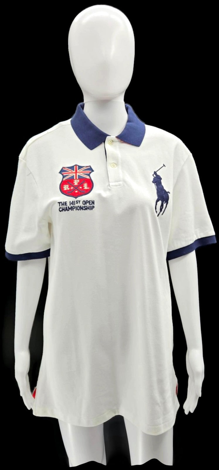 Polo Golf Ralph Lauren 131st Open Championship 2002 White Polo Shirt M NWT0