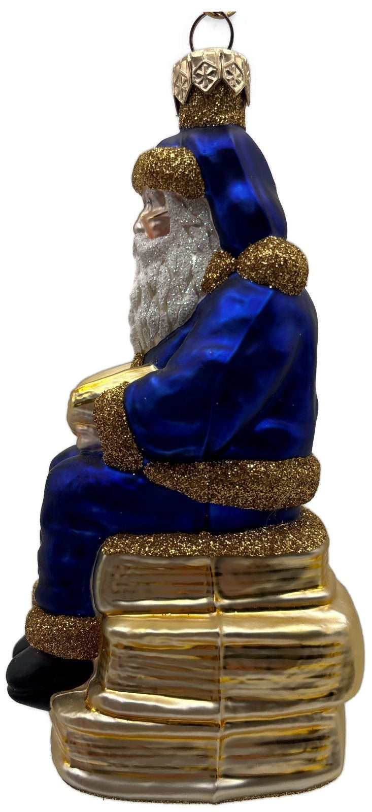 Patricia Breen Santa Reads Blue Stories Old And New Christmas Tree Ornament 99316