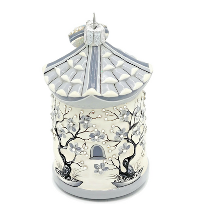 Patricia Breen Zenskep Chinoiserie Black Bee Floral Asian Holiday Ornament 29320