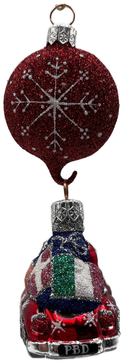 Patricia Breen Knightsbridge Santa Red Snowflakes Flags Christmas Ornament8