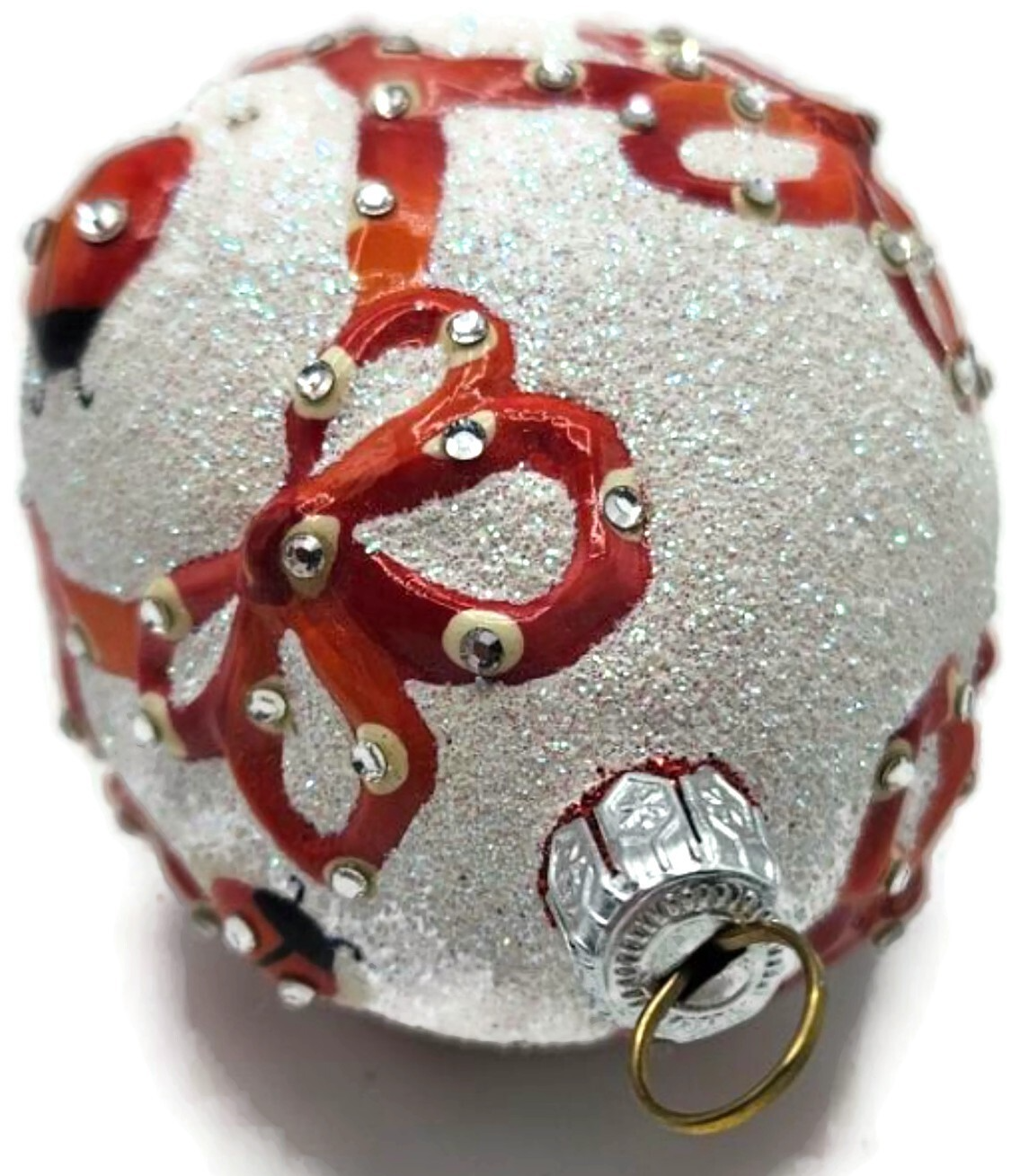 Patricia Breen Beribboned Egg Ladybugs Red White Easter Christmas Ornament 29028