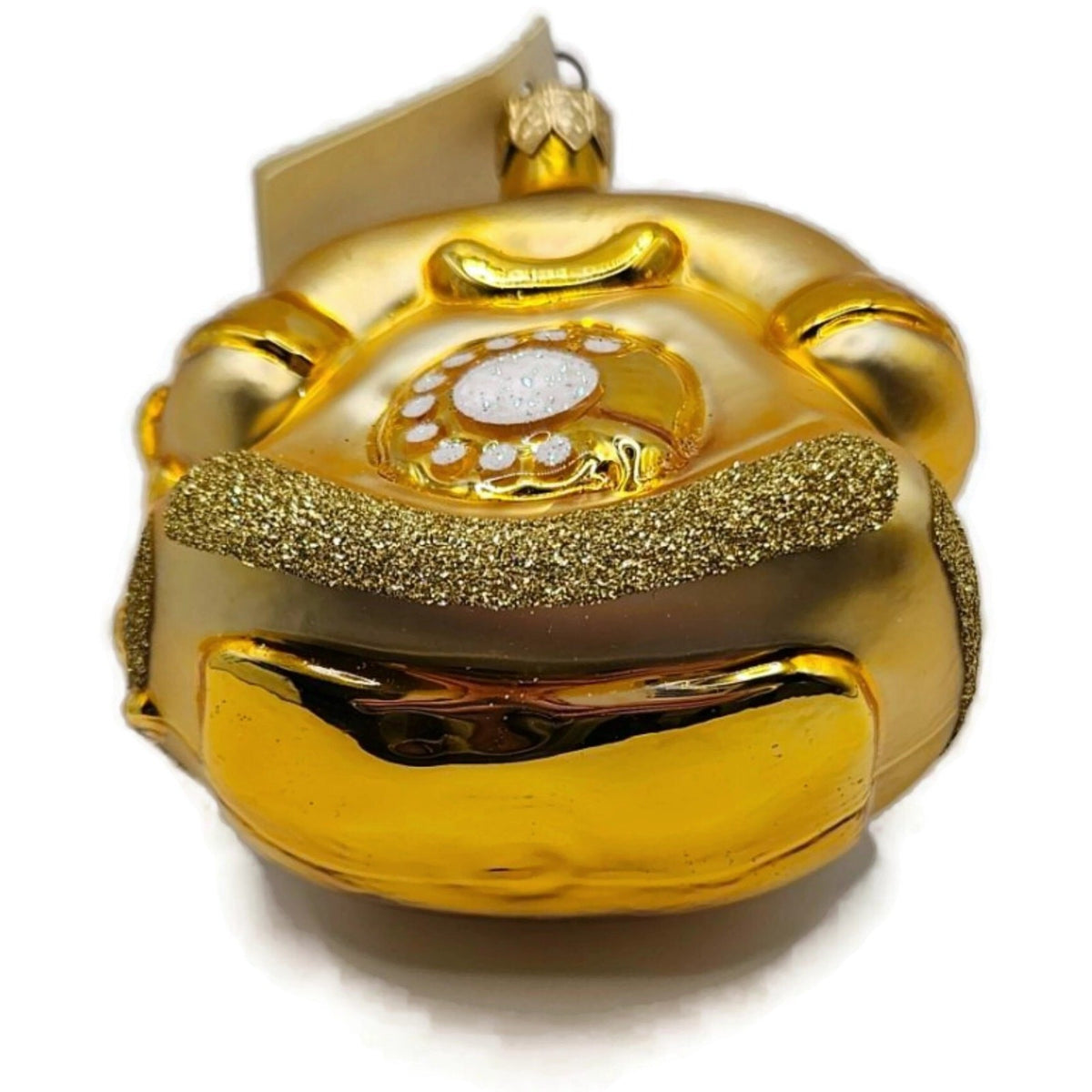 Patricia Breen Calling Anne Phone Gold Glittered Glass Christmas Ornament 95273