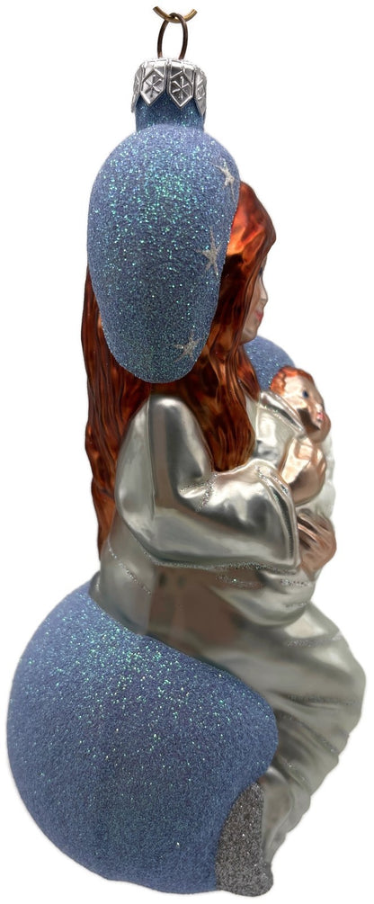 Patricia Breen Seated Madonna Blue Stars Christian Jesus Christmas Ornament 99342
