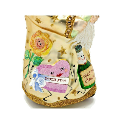 Patricia Breen Oh You Shouldn't Have Gold Santa Flower Star Spring Ornament 24476