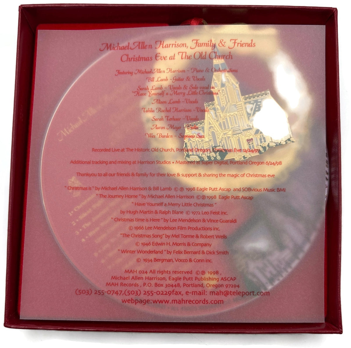 Portland Ornament 1998 The Old Church Gold Plated  Michael Allen Harrison CD8