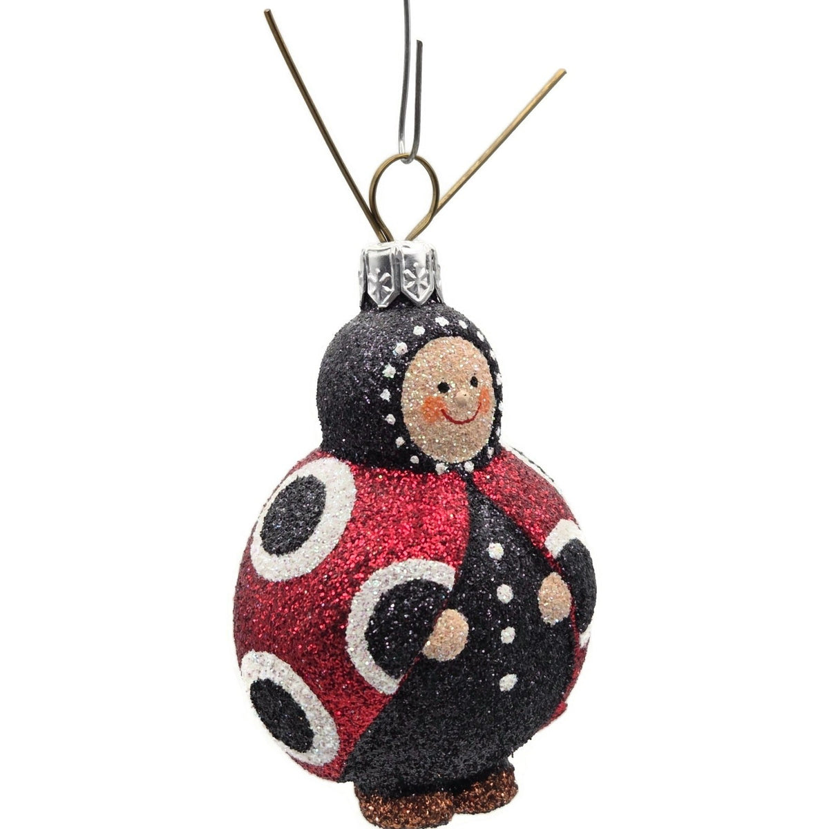 Patricia Breen Ladybug Masquerade Red Glittered Spring Christmas Ornament 27299