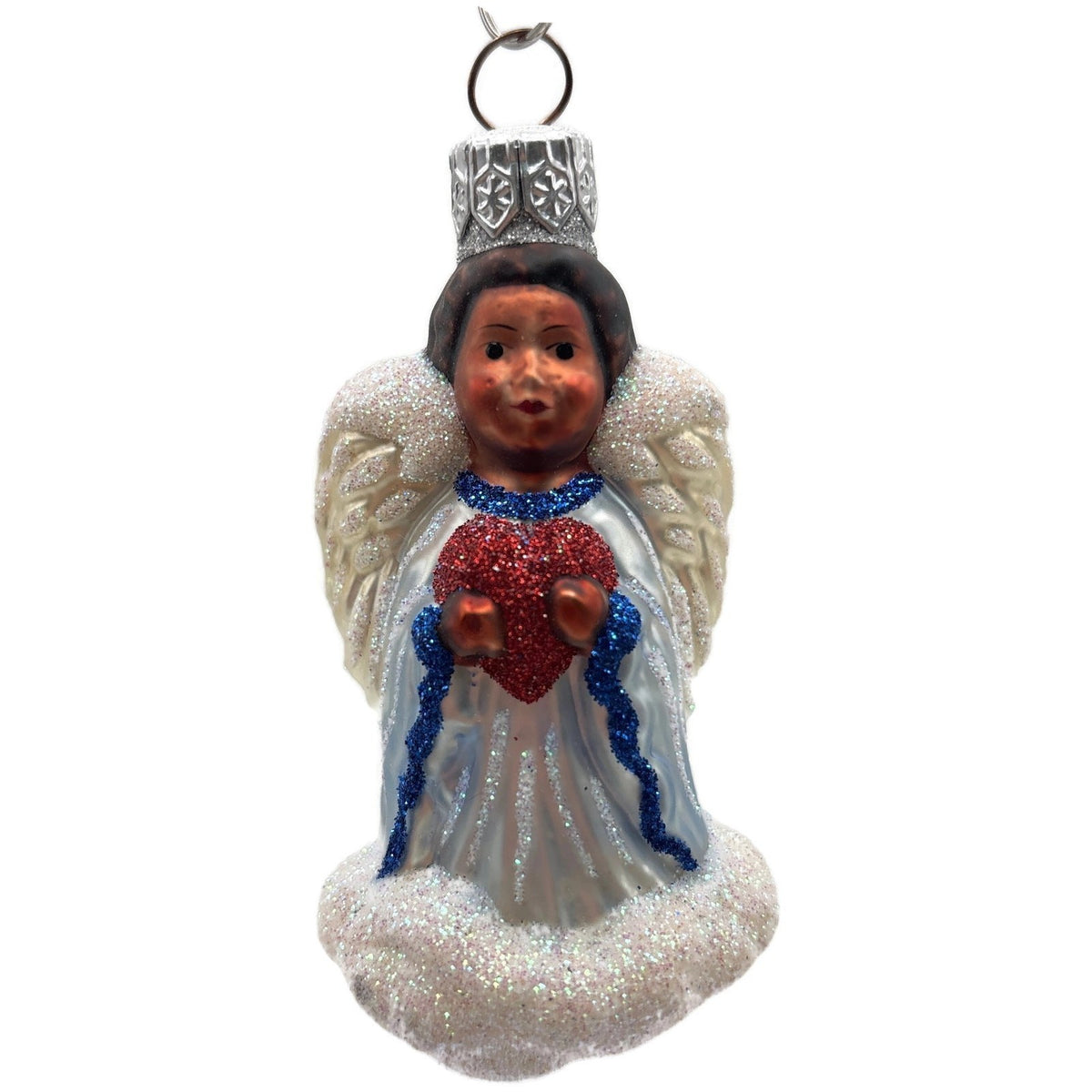 Patricia Breen Quartet Of Angels Pastel Heart Blue White Christmas Ornament 98340