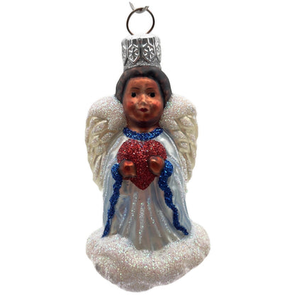 Patricia Breen Quartet Of Angels Pastel Heart Blue White Christmas Ornament 98340