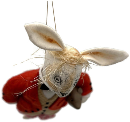 Gladys Boalt March Hare Alice in Wonderland Red Striped Christmas Tree Ornament1