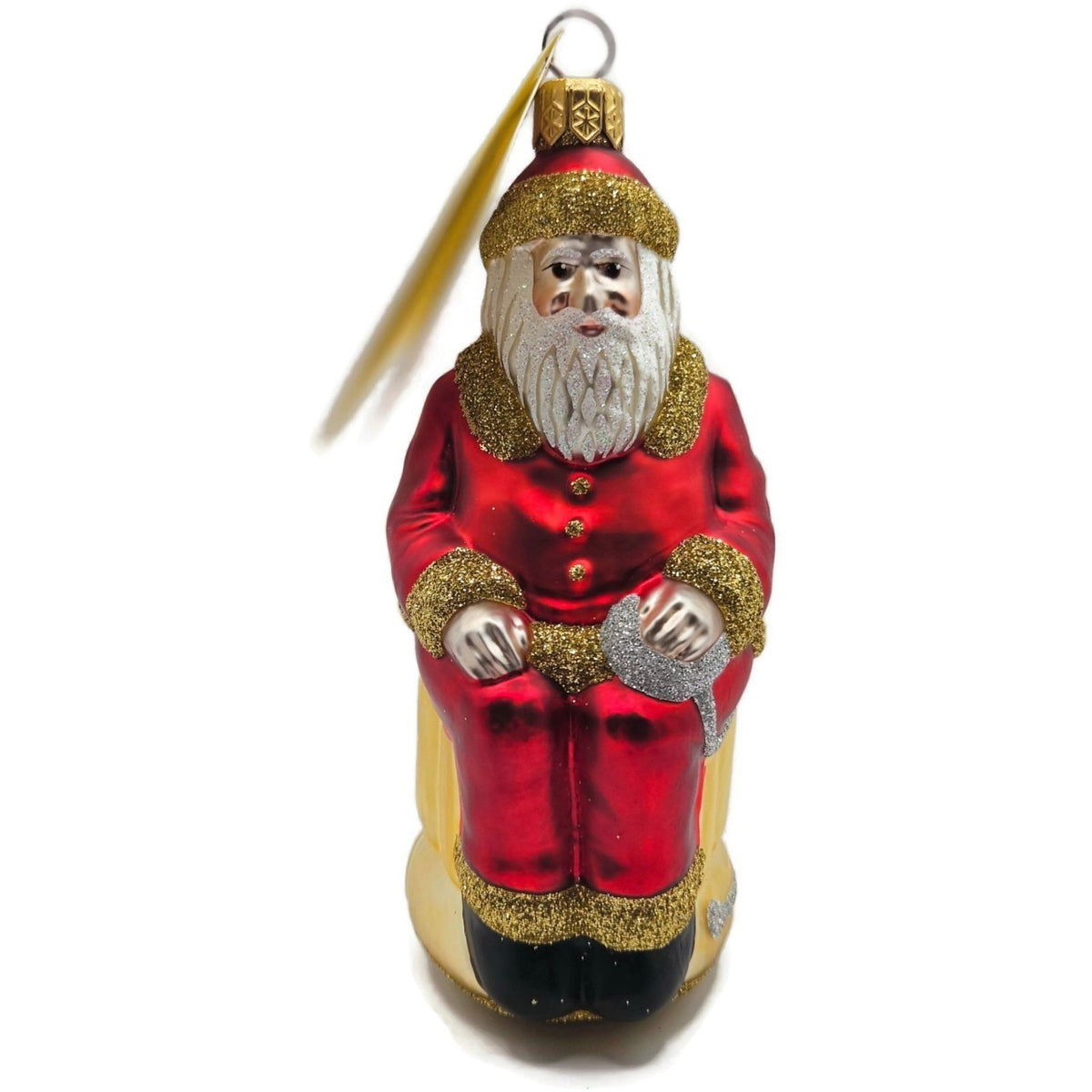 Patricia Breen Cyberspace Santa Red Gold Silver Mouse Christmas Ornament 97117