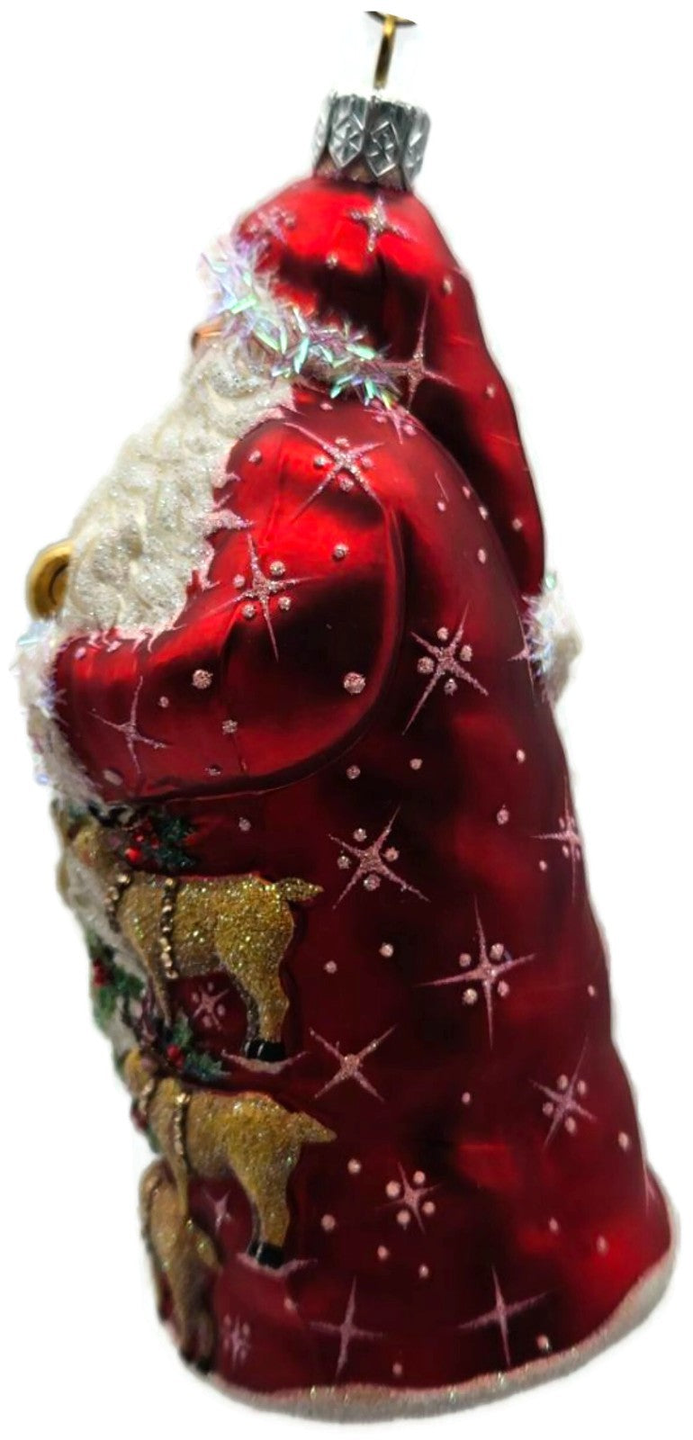 Patricia Breen Everyone Can Lead Red Santa Reindeer Christmas Ornament 260910