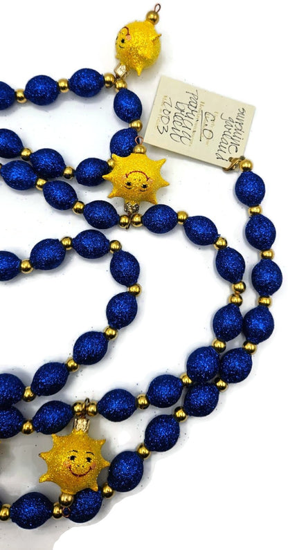 Patricia Breen Sunshine Garland Blue Yellow Spring Christmas Decor CATZ 2400CO7
