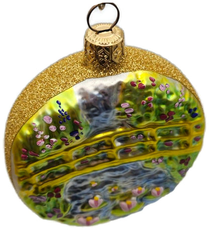 Patricia Breen Japanese Bridge Medallion Water Lily Christmas Tree Ornament 95969