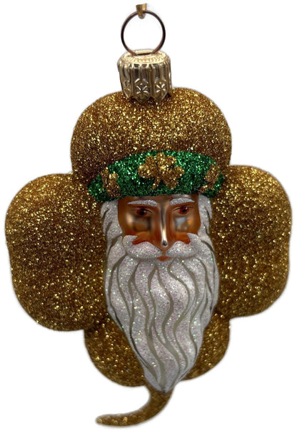 Patricia Breen Eire Santa Gold Shamrock St. Patrick's Christmas Ornament 21078