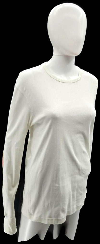 Burberry Brit Check Elbow Patch White Long Sleeve Top T Shirt Pullover Small2