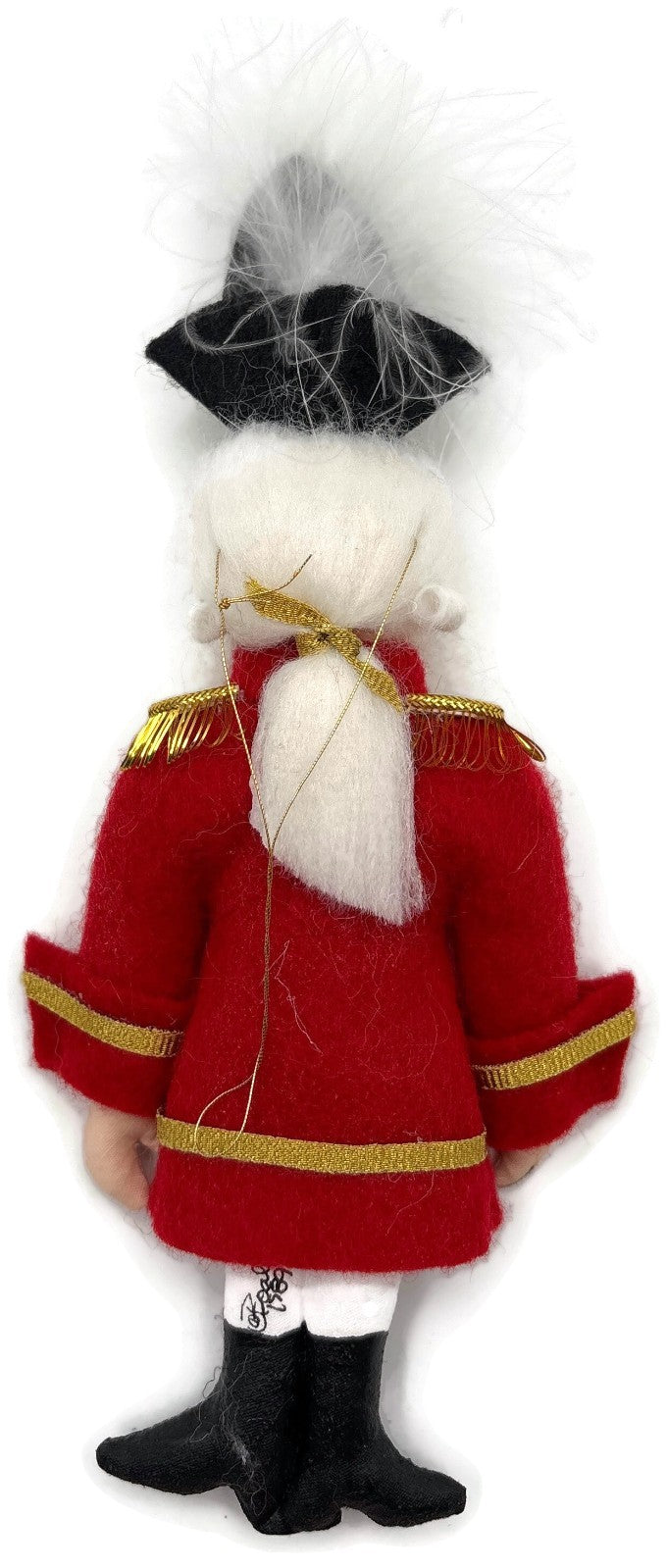 Gladys Boalt Nutcracker Red Coat Fabric Christmas Tree Ornament Signed Handmade5