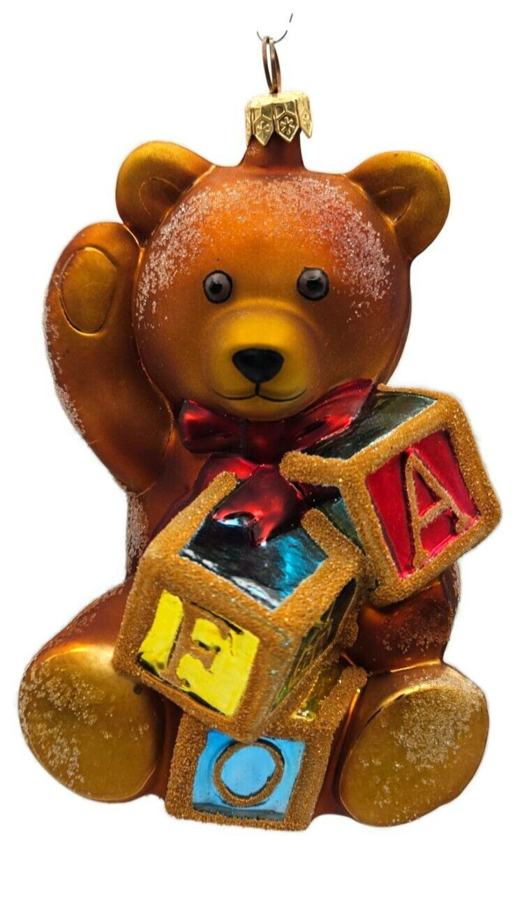 Christopher Radko FAO Schwartz Bear Christmas Holiday Tree Ornament 97-FAO-04