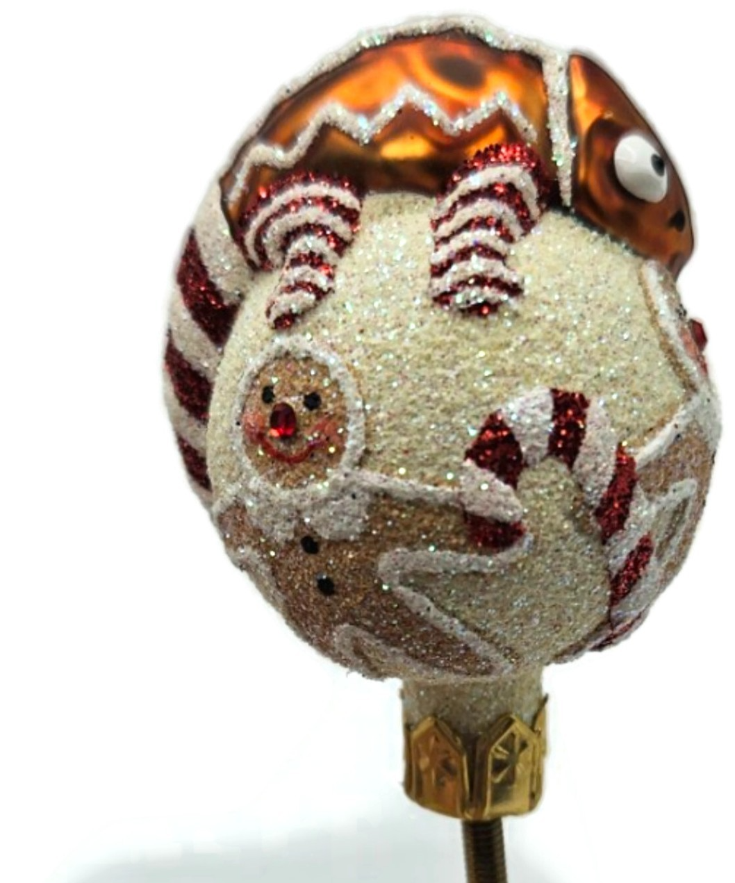 Patricia Breen Ultra Miniature Chameleon Gingerbread Christmas Ornament 25509
