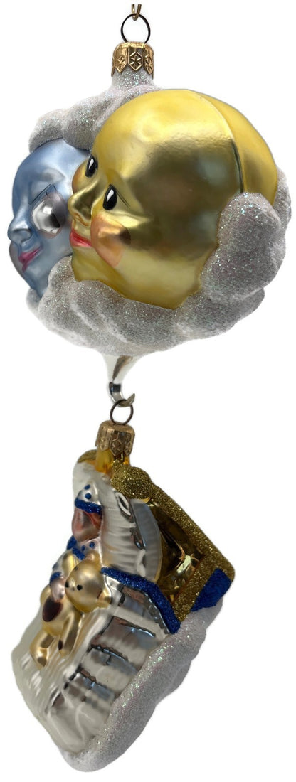 Patricia Breen Sweet Dreams Pearl Bed Gold Bear Blanket Christmas Ornament 97477