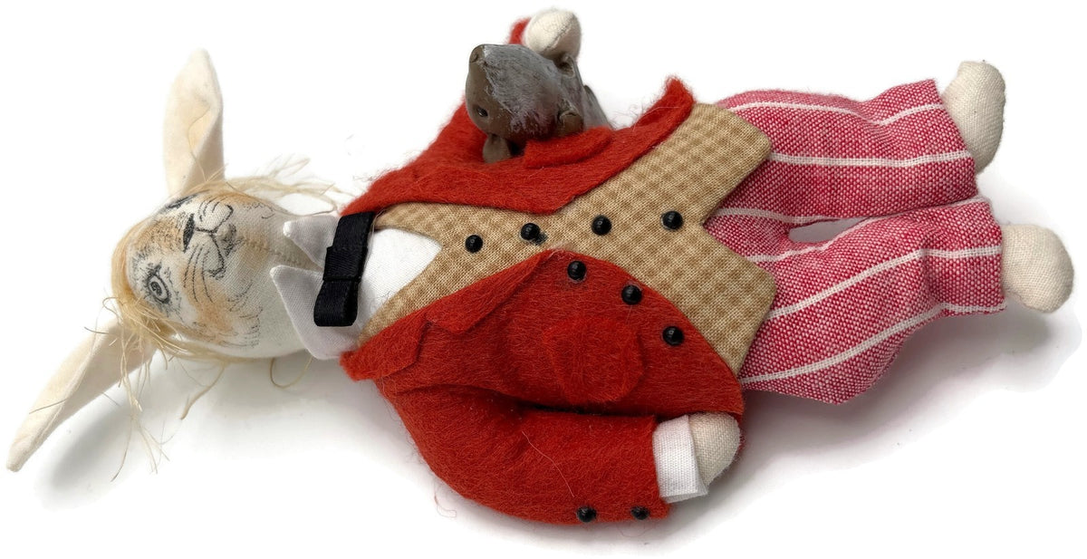Gladys Boalt March Hare Alice in Wonderland Red Striped Christmas Tree Ornament7