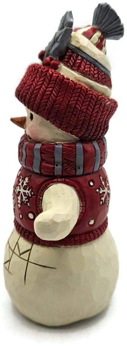 Jim Shore Enesco Snowy Smiles Nordic Noel Snowman Christmas Figurine 60108356