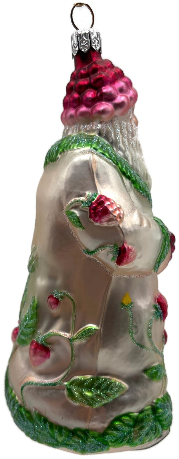 Patricia Breen Raspberry Santa Spring Fruit Green Pink Christmas Ornament 99904