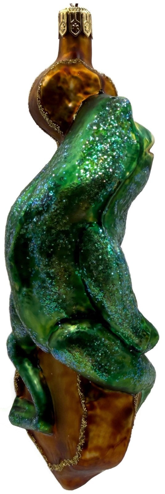 Christopher Radko 1996 Jeremiah Bullfrog Bass Cello Glass Ornament 96 201 01