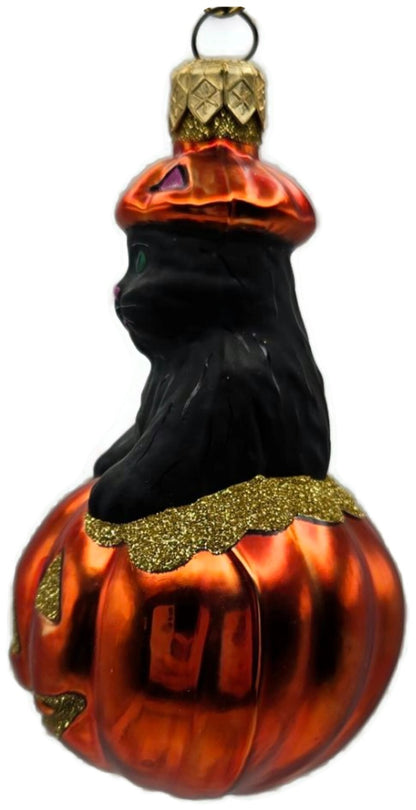 Patricia Breen Cat-O-Lantern Pumpkin Matte Christmas Halloween Ornament 98046