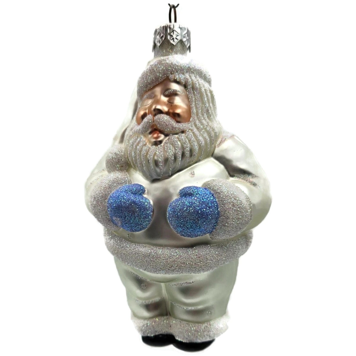 Patricia Breen Ho Ho Ho Santa Claus Pearl Glittered Dots Christmas Ornament 98170