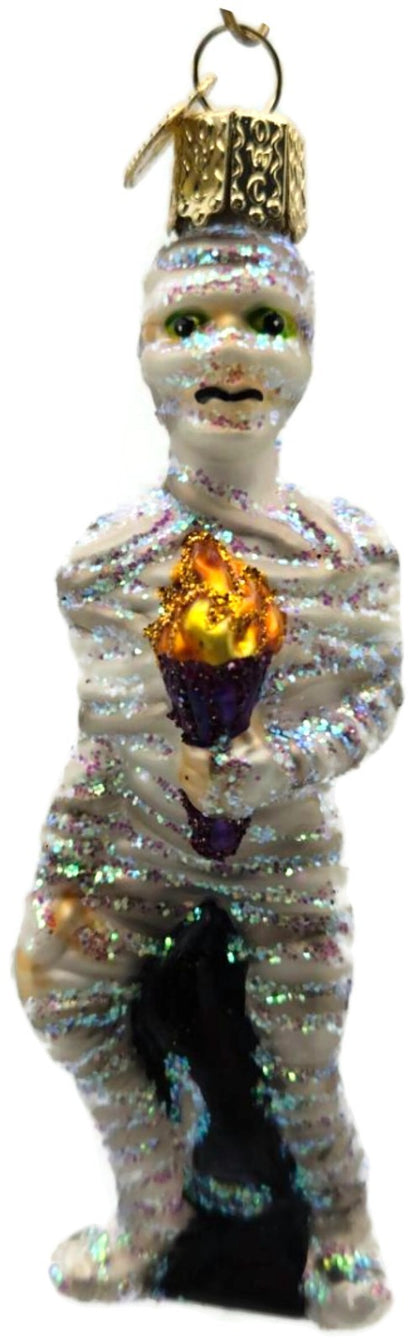 Old World Christmas 2009 Menacing Mummy OWC Glass Halloween Decoration Ornament0