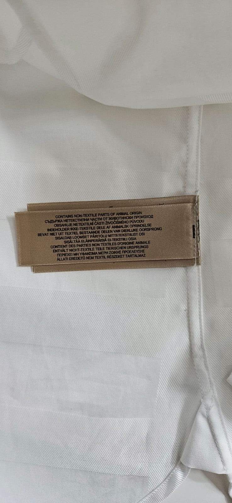 Burberry London White Tonal Check Button Front Shirt Women's Size 8 NWT13