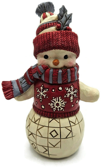Jim Shore Enesco Snowy Smiles Nordic Noel Snowman Christmas Figurine 60108350