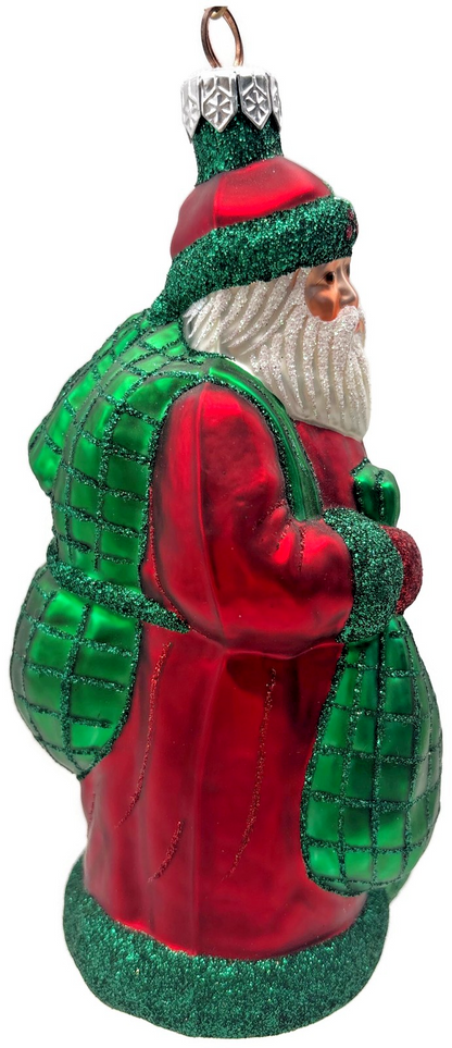 Patricia Breen 2000 Laden With Love Red Green Santa Christmas Ornament 98266