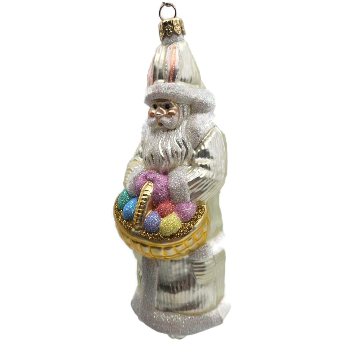 Patricia Breen Easter Santa Pearl Bunny Egg Basket Spring Holiday Ornament 99102