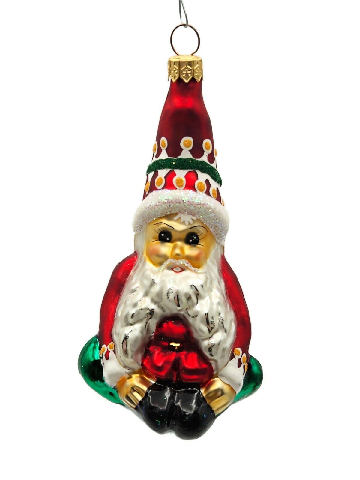 Christopher Radko Elfin Magic Red Blown Glass Christmas Holiday Tree Ornament