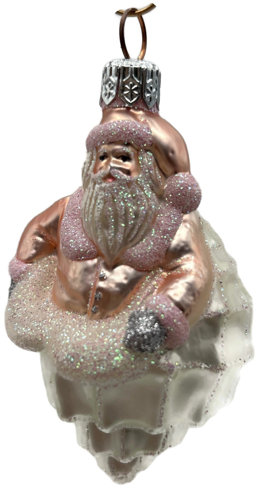 Patricia Breen Turitella Santa Pink Aquatic Seashell Christmas Ornament 99396