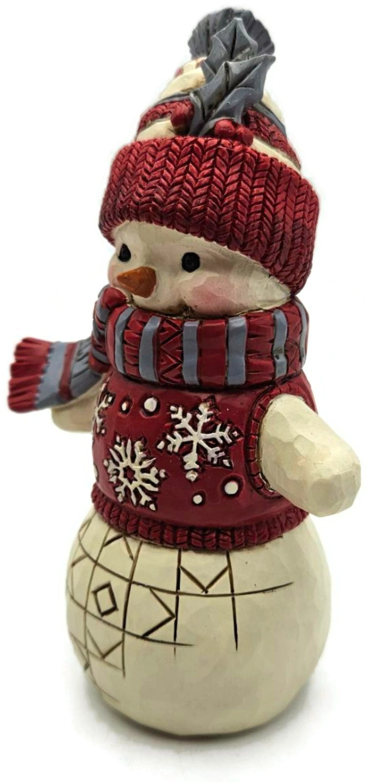 Jim Shore Enesco Snowy Smiles Nordic Noel Snowman Christmas Figurine 60108357