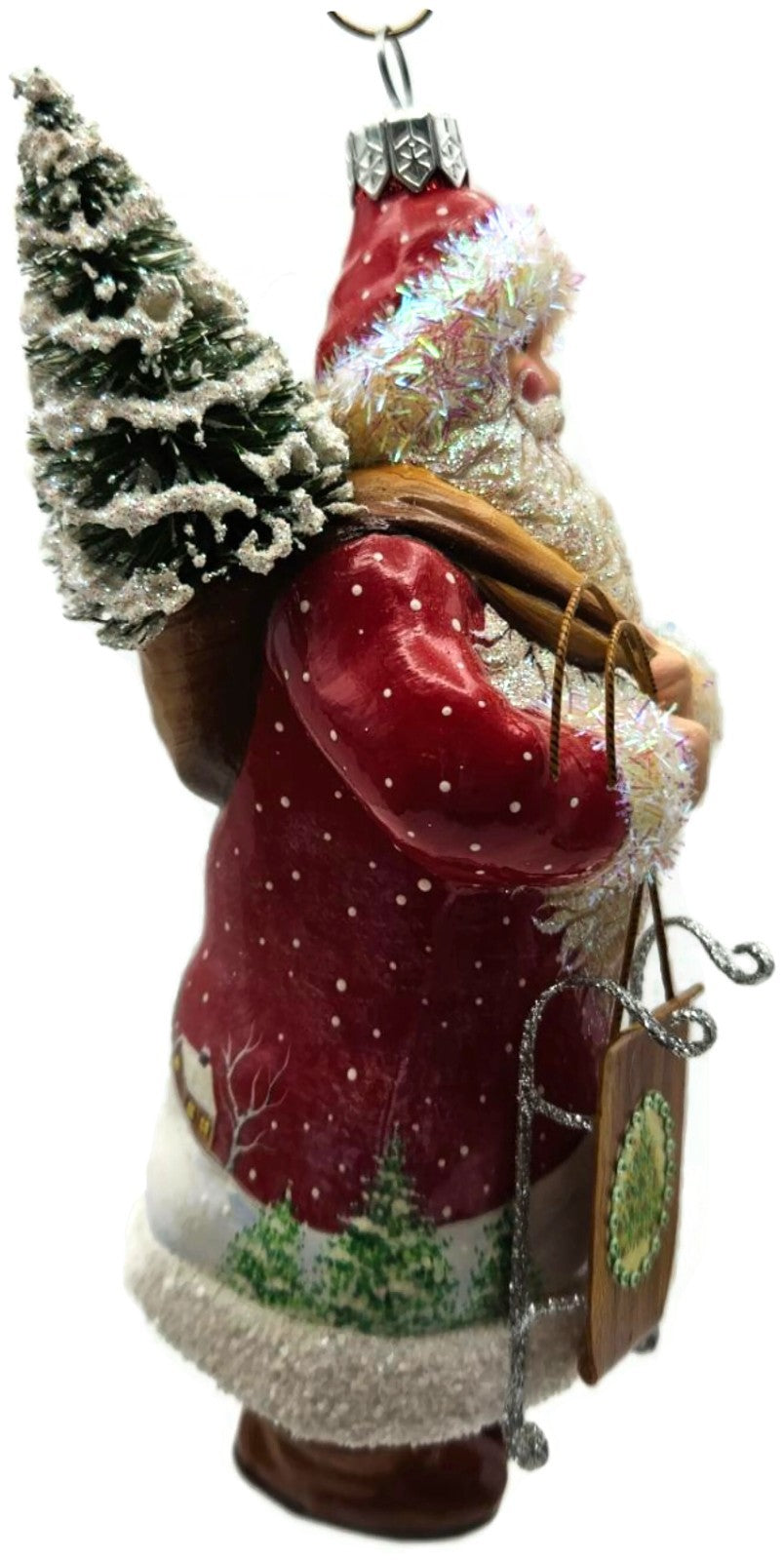 Patricia Breen Oakley Claus Sledding Children Red Christmas Tree Ornament 34322
